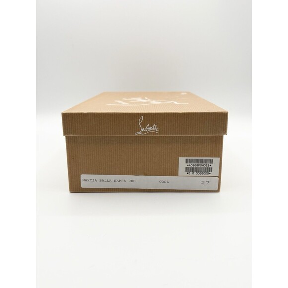 Christian Louboutin Red/Burgundy Ballet Style Kitten Heels Bow Accent Sz EU 37 7 - Picture 13 of 14